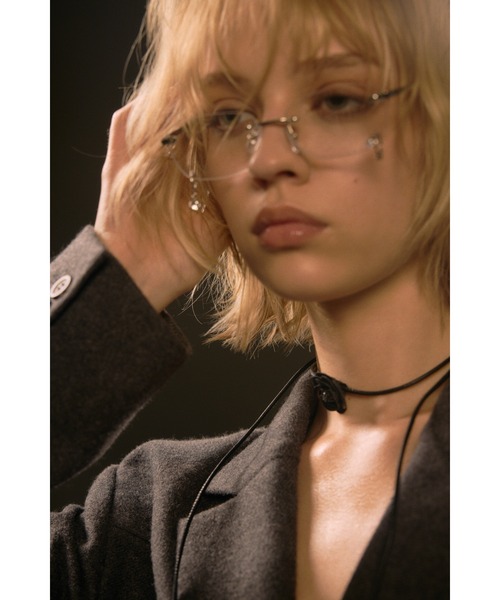 メガネピアスブラウン 再入荷】PIERCE DETAILS EYEWEAR ピアス ディティール アイ