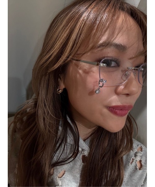 メガネピアスブラウン 再入荷】PIERCE DETAILS EYEWEAR ピアス ディティール アイ