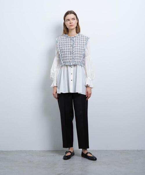 ツィード2WAYショートベスト（ベスト）｜LANVIN en Bleu（ランバンオン 