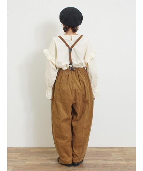 Samansa Mos2（サマンサ モスモス）の「細コールサスペンダー付ワイドパンツ（その他パンツ・レディース・カーキ/ベージュ/キャメル/ダークブラウン・F）」の16枚目の写真