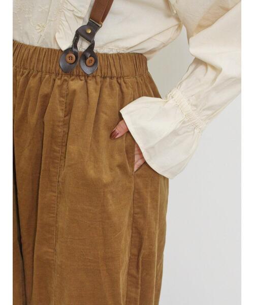 Samansa Mos2（サマンサ モスモス）の「細コールサスペンダー付ワイドパンツ（その他パンツ・レディース・カーキ/ベージュ/キャメル/ダークブラウン・F）」の18枚目の写真