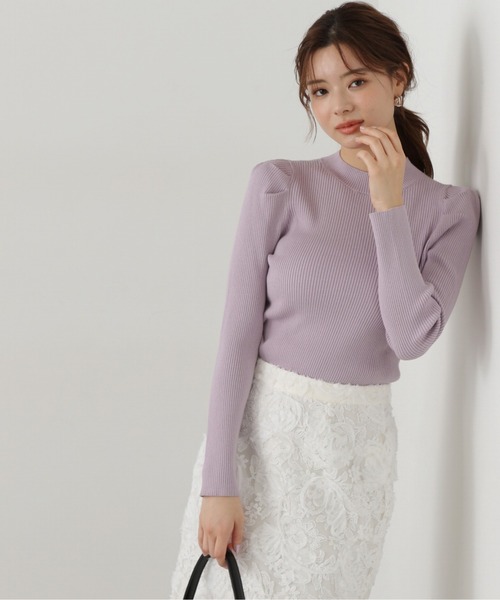 PROPORTION BODY DRESSING（プロポーションボディドレッシング）の「パワーショルダーニット / 1215170103（ニット/セーター・レディース・パープル/ホワイト系その他/ホワイト・FREE）」の3枚目の写真