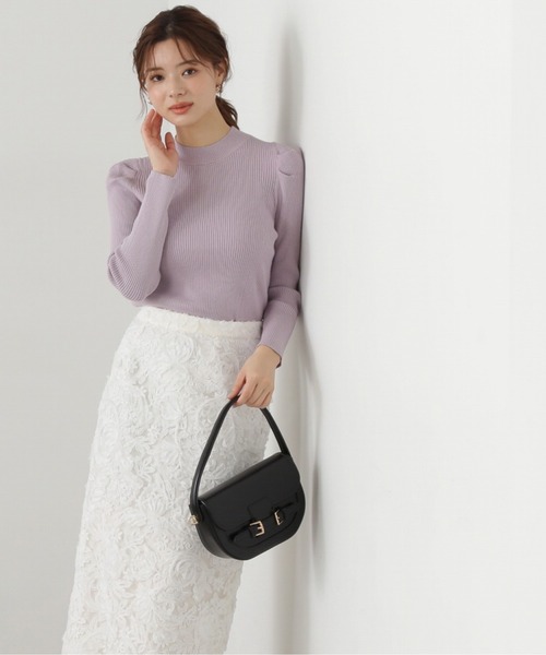 PROPORTION BODY DRESSING（プロポーションボディドレッシング）の「パワーショルダーニット / 1215170103（ニット/セーター・レディース・パープル/ホワイト系その他/ホワイト・FREE）」の10枚目の写真