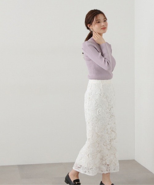 PROPORTION BODY DRESSING（プロポーションボディドレッシング）の「パワーショルダーニット / 1215170103（ニット/セーター・レディース・パープル/ホワイト系その他/ホワイト・FREE）」の11枚目の写真