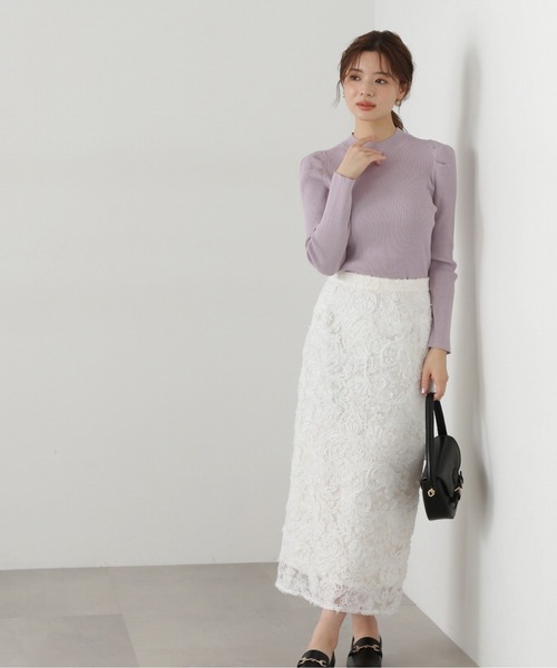 PROPORTION BODY DRESSING（プロポーションボディドレッシング）の「パワーショルダーニット / 1215170103（ニット/セーター・レディース・パープル/ホワイト系その他/ホワイト・FREE）」の12枚目の写真