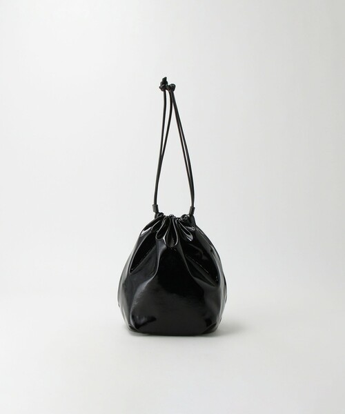 green label relaxing（グリーンレーベルリラクシング）の「2WAY ソフトエナメル 巾着バッグ（ショルダーバッグ・レディース・グレー/コバルトブルー/ブラック・FREE）」の20枚目の写真