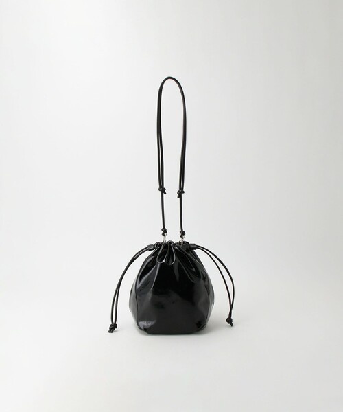 green label relaxing（グリーンレーベルリラクシング）の「2WAY ソフトエナメル 巾着バッグ（ショルダーバッグ・レディース・グレー/コバルトブルー/ブラック・FREE）」の16枚目の写真