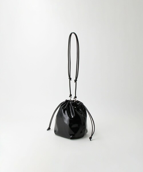 green label relaxing（グリーンレーベルリラクシング）の「2WAY ソフトエナメル 巾着バッグ（ショルダーバッグ・レディース・グレー/コバルトブルー/ブラック・FREE）」の15枚目の写真