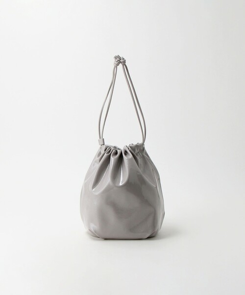 green label relaxing（グリーンレーベルリラクシング）の「2WAY ソフトエナメル 巾着バッグ（ショルダーバッグ・レディース・グレー/コバルトブルー/ブラック・FREE）」の12枚目の写真