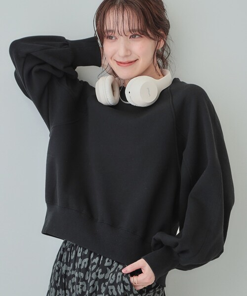 Cutie Blonde(キューティーブロンド)の「◆【あったか/S-LL】ラグラン裏起毛スウェット(Tシャツ/カットソー・レディース・ライトグレー/ブラック/レッド系1/オフホワイト・01/02/03/04)」の1枚目の写真