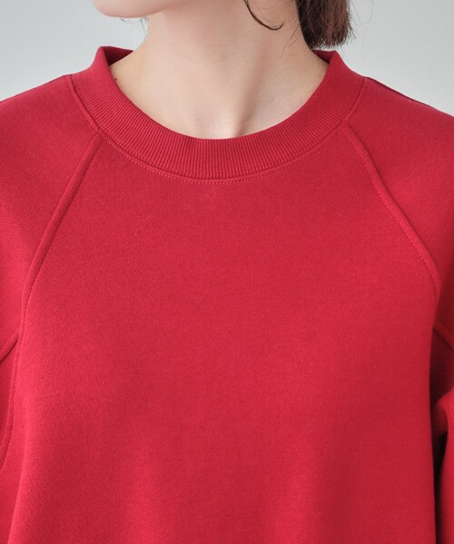 Cutie Blonde(キューティーブロンド)の「◆【あったか/S-LL】ラグラン裏起毛スウェット(Tシャツ/カットソー・レディース・ライトグレー/ブラック/レッド系1/オフホワイト・01/02/03/04)」の15枚目の写真