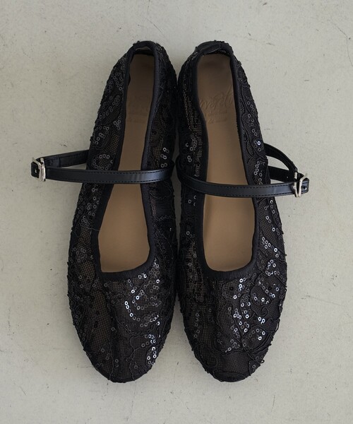 FREAK'S STORE(フリークスストア)の「ROVERETO/ロベレート シアーレース メリージェーン フラットシューズ(その他シューズ・レディース・ブラック/ベージュ・36/37/38)」の10枚目の写真