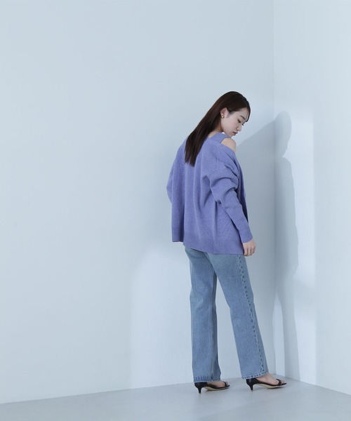 NATURAL BEAUTY BASIC（ナチュラルビューティーベーシック）の「◇【美人百花掲載】センタープレスストレートデニムパンツ（デニムパンツ・レディース・ブルー系その他2/ブルー・SMALL/MEDIUM/P/S）」の6枚目の写真