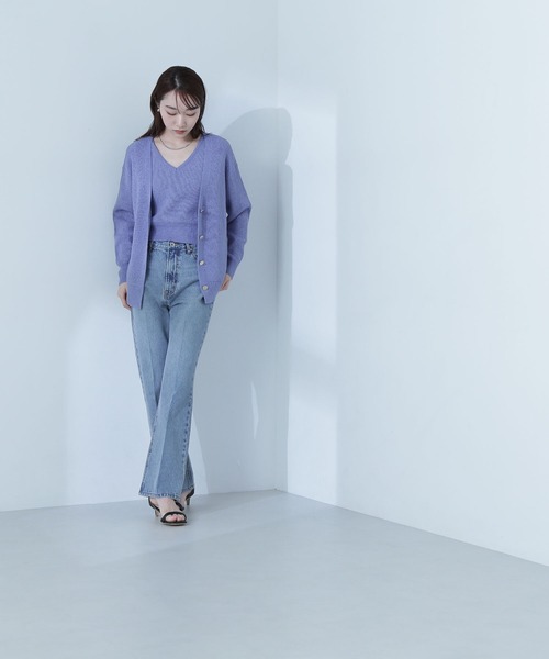 NATURAL BEAUTY BASIC（ナチュラルビューティーベーシック）の「◇【美人百花掲載】センタープレスストレートデニムパンツ（デニムパンツ・レディース・ブルー系その他2/ブルー・SMALL/MEDIUM/P/S）」の5枚目の写真