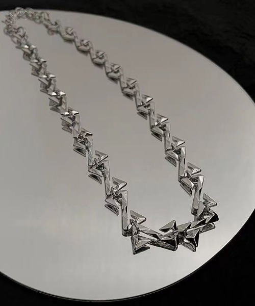 FreeZone（フリーゾーン）の「クロスチェーンネックレス（ネックレス・メンズ・シルバー・FREE）」の3枚目の写真