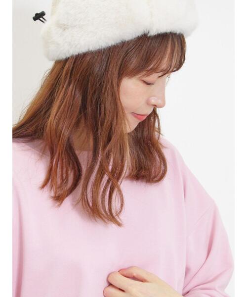 Samansa Mos2(サマンサ モスモス)の「◎ショート丈スウェット(Tシャツ/カットソー・レディース・ブラウン/ピンク/キナリ/ブラック・F)」の5枚目の写真