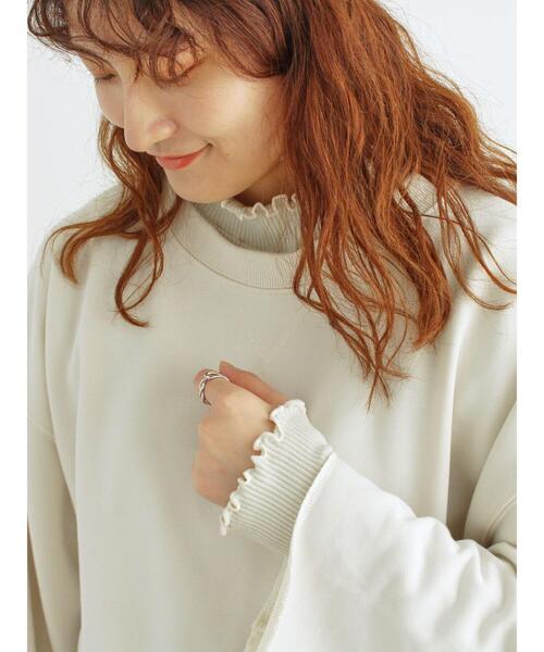 Samansa Mos2(サマンサ モスモス)の「◎ショート丈スウェット(Tシャツ/カットソー・レディース・ブラウン/ピンク/キナリ/ブラック・F)」の14枚目の写真