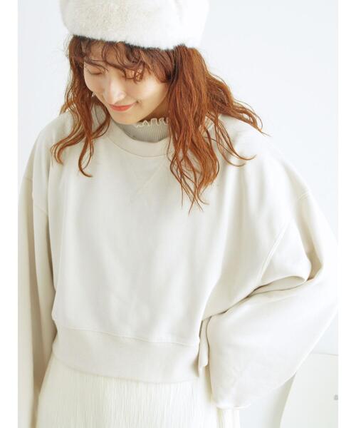 Samansa Mos2(サマンサ モスモス)の「◎ショート丈スウェット(Tシャツ/カットソー・レディース・ブラウン/ピンク/キナリ/ブラック・F)」の15枚目の写真