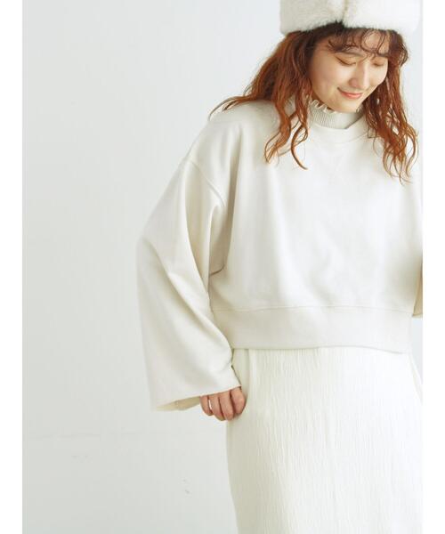 Samansa Mos2(サマンサ モスモス)の「◎ショート丈スウェット(Tシャツ/カットソー・レディース・ブラウン/ピンク/キナリ/ブラック・F)」の16枚目の写真