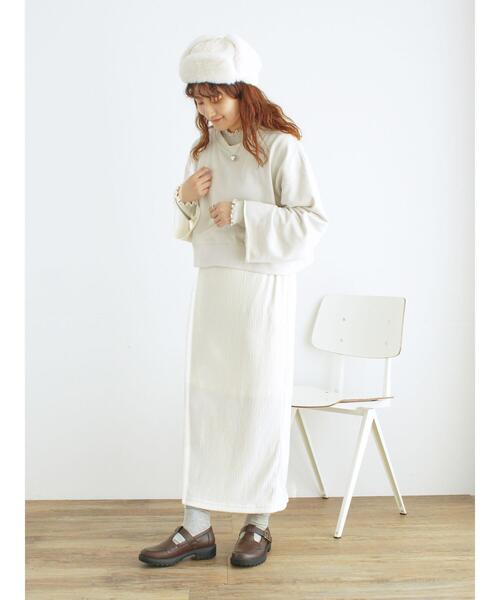 Samansa Mos2(サマンサ モスモス)の「◎ショート丈スウェット(Tシャツ/カットソー・レディース・ブラウン/ピンク/キナリ/ブラック・F)」の19枚目の写真