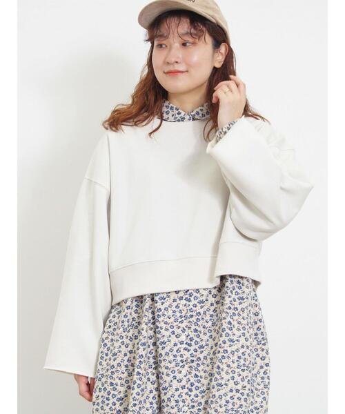 Samansa Mos2(サマンサ モスモス)の「◎ショート丈スウェット(Tシャツ/カットソー・レディース・ブラウン/ピンク/キナリ/ブラック・F)」の21枚目の写真