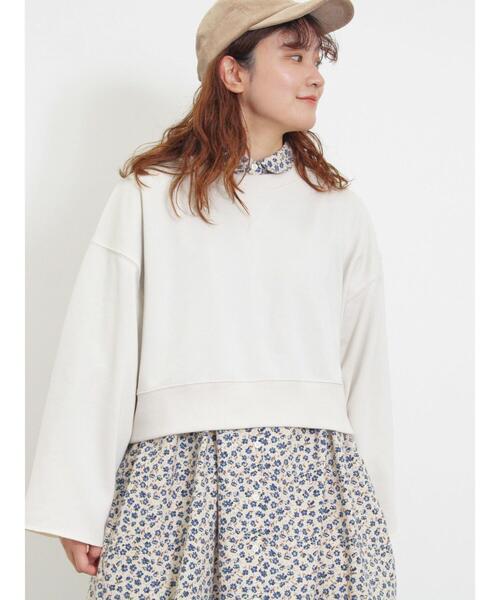 Samansa Mos2(サマンサ モスモス)の「◎ショート丈スウェット(Tシャツ/カットソー・レディース・ブラウン/ピンク/キナリ/ブラック・F)」の22枚目の写真