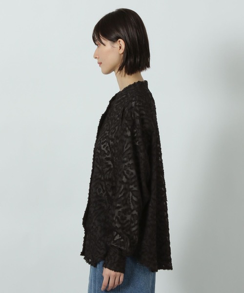 LAKOLE（ラコレ）の「【入卒式／オケージョンにも】バンドカラージャガードシャツ長袖 / 290717（シャツ/ブラウス・レディース・ブラック/アイボリー/ピンクベージュ・FREE）」の15枚目の写真