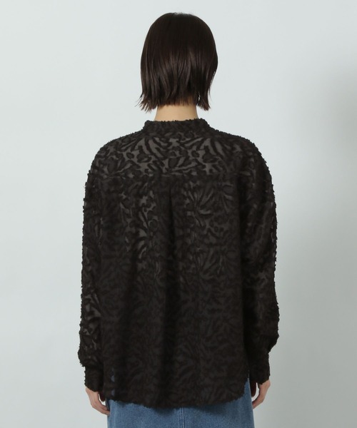 LAKOLE（ラコレ）の「【入卒式／オケージョンにも】バンドカラージャガードシャツ長袖 / 290717（シャツ/ブラウス・レディース・ブラック/アイボリー/ピンクベージュ・FREE）」の16枚目の写真