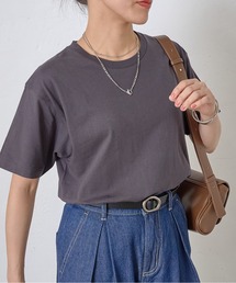 ラウンドボディコットンTシャツ
