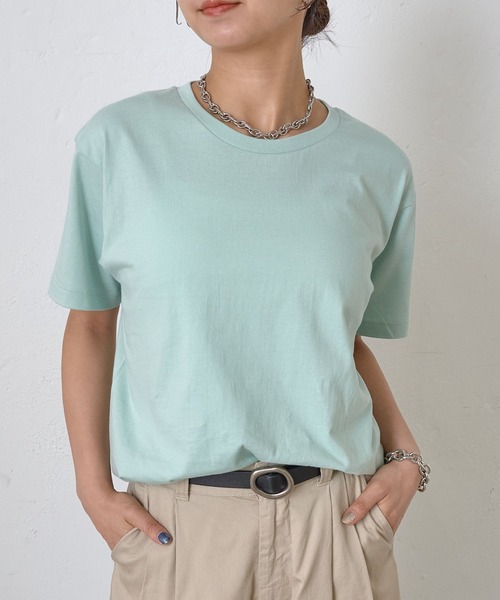 COLONY 2139(コロニートゥーワンスリーナイン)の「ラウンドボディコットンTシャツ(Tシャツ/カットソー・メンズ・サックスブルー/ブラック/グレー/ネイビー/ブラウン/ブラック系その他/ミント/ホワイト・X-SMALL/X-LARGE/LARGE/MEDIUM/SMALL)」の6枚目の写真