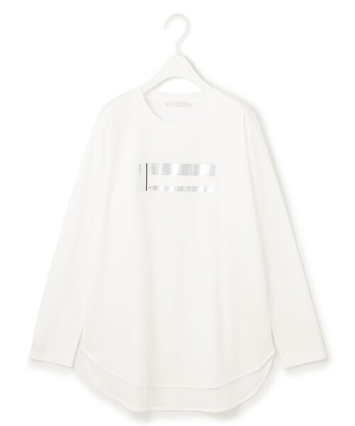 ICB(アイシービー)の「シンプルジャージープリントTシャツ(Tシャツ/カットソー・レディース・アイボリー系7・X-SMALL/MEDIUM/SMALL)」の5枚目の写真