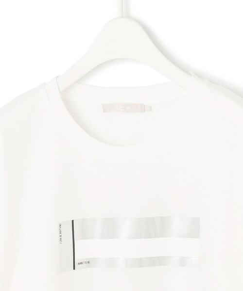 ICB(アイシービー)の「シンプルジャージープリントTシャツ(Tシャツ/カットソー・レディース・アイボリー系7・X-SMALL/MEDIUM/SMALL)」の7枚目の写真