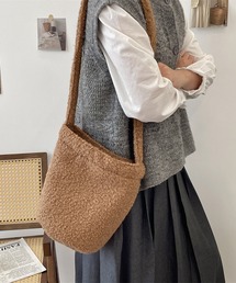 ボア素材ミニショルダーバッグ