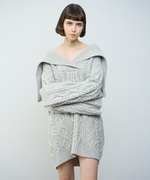 me &amp; me couture - ME&amp;ME COUTUREの人気セーター ME COUTURE（ミークチュール）の「ハートケーブルセットニット