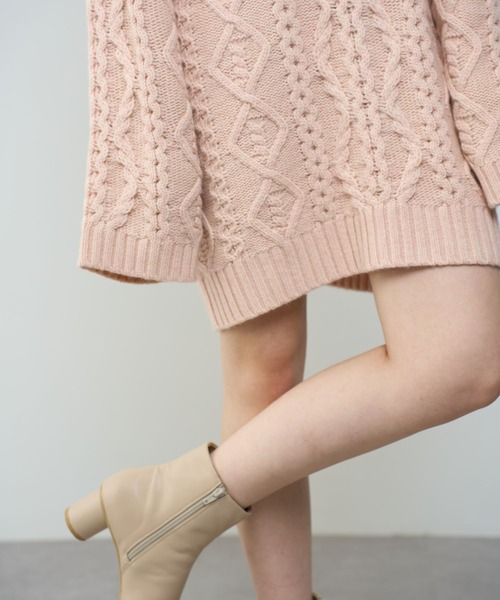 ME COUTURE（ミークチュール）の「フィッシャーマンオーバーニット（ニット/セーター・レディース・ピンク/オフホワイト/グレー・FREE）」の19枚目の写真