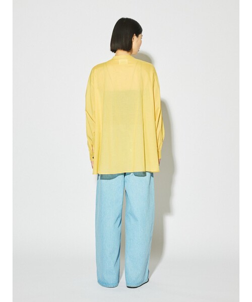 MIDIUMISOLID(ミディウミソリッド)の「MIDIUMISOLID for Ladies スタンドカラースキッパーシャツ(シャツ/ブラウス・レディース・アイボリー/グレー/イエロー/ブラック・FREE)」の10枚目の写真