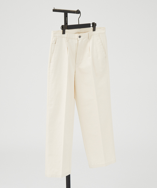 ABAHOUSE（アバハウス）の「1タック コットン ワイドトラウザーズ / ワイドパンツ（その他パンツ・メンズ・グレー/オフホワイト・48/46/44）」の10枚目の写真