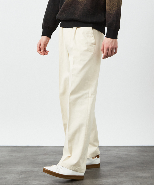 ABAHOUSE（アバハウス）の「1タック コットン ワイドトラウザーズ / ワイドパンツ（その他パンツ・メンズ・グレー/オフホワイト・48/46/44）」の17枚目の写真