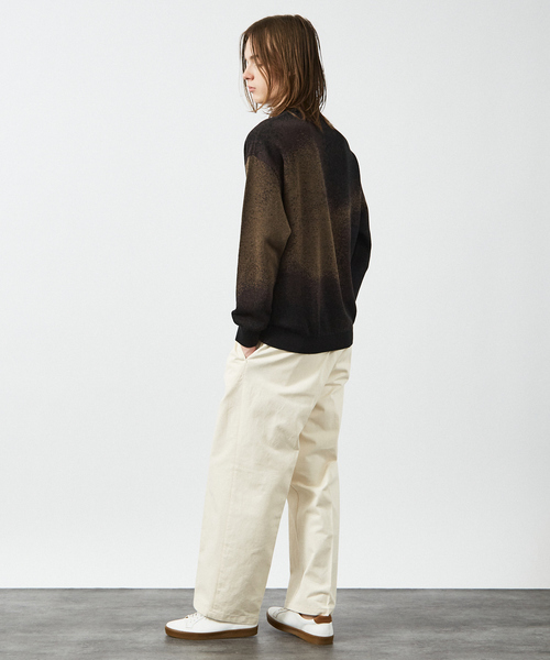 ABAHOUSE（アバハウス）の「1タック コットン ワイドトラウザーズ / ワイドパンツ（その他パンツ・メンズ・グレー/オフホワイト・48/46/44）」の18枚目の写真