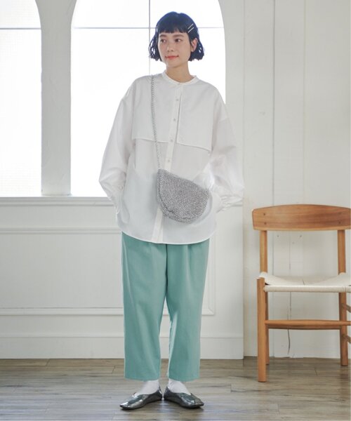 LBC（エルビーシー）の「ＴＣブロードケープブラウス（シャツ/ブラウス・レディース・チャコールグレー/ホワイト・M/L）」の21枚目の写真