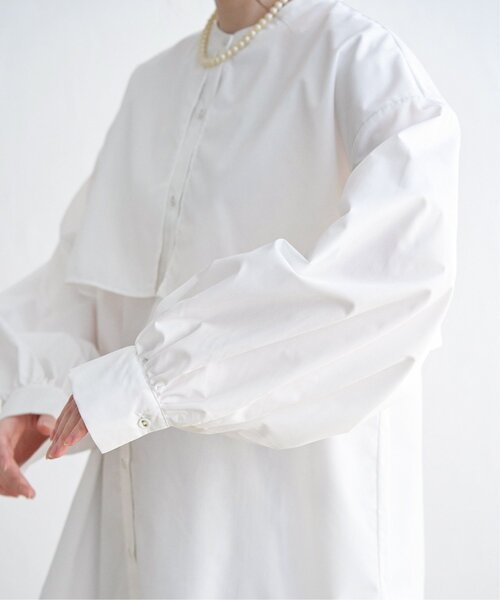 LBC（エルビーシー）の「ＴＣブロードケープブラウス（シャツ/ブラウス・レディース・チャコールグレー/ホワイト・M/L）」の7枚目の写真