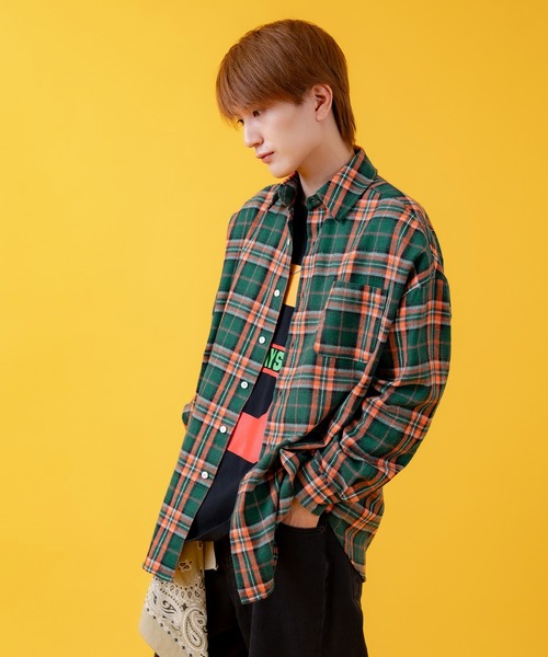 improves（インプローブス）の「レギュラー チェックシャツ（シャツ/ブラウス・メンズ・グリーン/イエロー/グレー・SMALL/MEDIUM/LARGE）」の9枚目の写真