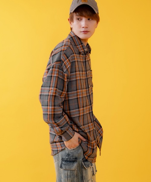 improves（インプローブス）の「レギュラー チェックシャツ（シャツ/ブラウス・メンズ・グリーン/イエロー/グレー・SMALL/MEDIUM/LARGE）」の4枚目の写真