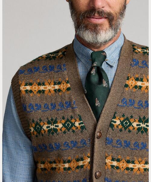 フェア アイル ウールブレンド セーター ベスト フェア アイル ウール