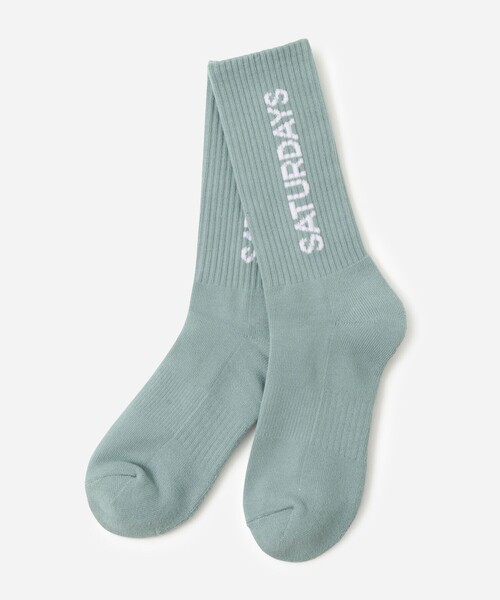 Saturdays NYC（サタデーズ ニューヨークシティ ）の「Logo Sock（ソックス/靴下・メンズ・ホワイト/ブラック/イエロー/ミント/オレンジ・FREE）」の3枚目の写真