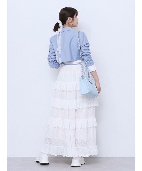 EATME(イートミー)の「レイヤードデザインジャケット(セットアップ可能)(テーラードジャケット・レディース・ブラック/グレー/ブルー/ピンク・FREE)」の5枚目の写真