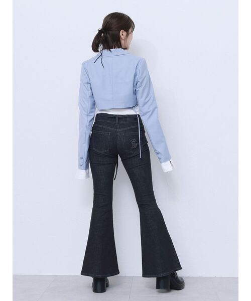 EATME(イートミー)の「レイヤードデザインジャケット(セットアップ可能)(テーラードジャケット・レディース・ブラック/グレー/ブルー/ピンク・FREE)」の9枚目の写真