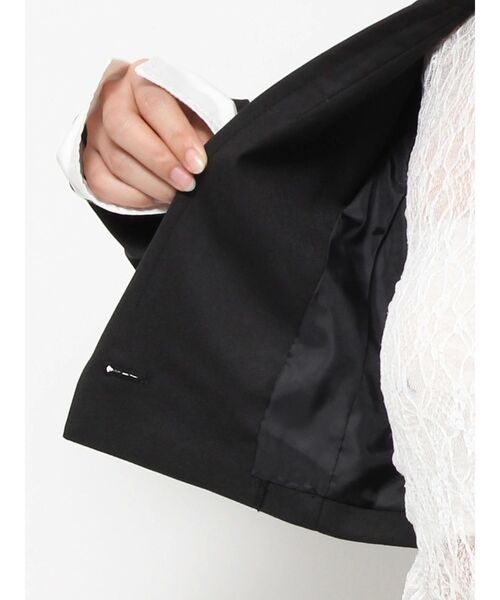 EATME(イートミー)の「レイヤードデザインジャケット(セットアップ可能)(テーラードジャケット・レディース・ブラック/グレー/ブルー/ピンク・FREE)」の19枚目の写真