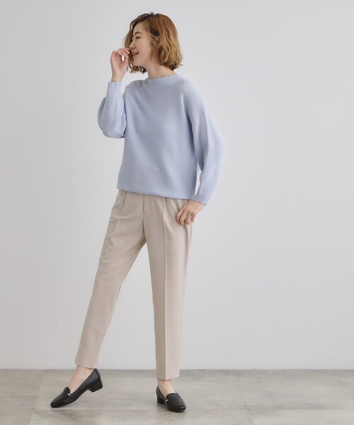 grove（グローブ）の「コットンブレンドガーターニット（ニット/セーター・レディース・ネイビー/ライトグレー系9/ブルー/ベビーピンク・02/03/01/05/04）」の15枚目の写真