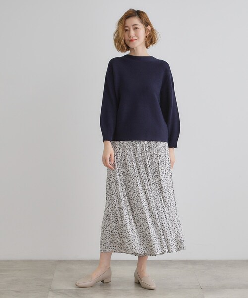 grove（グローブ）の「コットンブレンドガーターニット（ニット/セーター・レディース・ネイビー/ライトグレー系9/ブルー/ベビーピンク・02/03/01/05/04）」の19枚目の写真